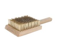 Générique Brosse de Nettoyage Cuivre à Manche Bois pour Enlever Mousse et Mousse Tenace Brosse Métallique pour Terrasse et Jardin Outil Pratique de Désherbage Manual