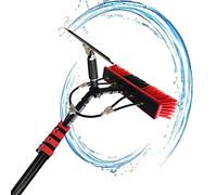 Générique Brosse de Nettoyage pour Panneaux solaires de 9 m avec rallonge, Manche de Nettoyage pour vitres avec Tuyau d'arrosage pour Un Nettoyage Efficace des Panneaux solaires et des vitres