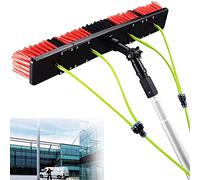 Générique Brosse de Nettoyage pour vitres, Perche télescopique à Eau Domestique, Brosse rotative pour Panneaux solaires, Perche de Nettoyage de vitres Extensible de 3 à 12 m alimentée en Eau, tête de
