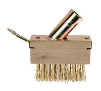 Générique Brosse Métallique de Jardin en Fil D’Acier Trempé Brosse Dure pour Fissures et Crevasses Tête Crochet Manche Long Ergonomique Nettoyage Mousse et Désherbage pour Terrasse et