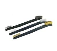 Générique Brosse Métallique en Acier Inoxydable en Laiton Laiton avec Brosse À Double Fil De Cuivre pour La Décontamination Et La Rouille Spéciales - Paquet De 3 Qualités Stables Deft verarbeitet