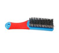 Générique Brosse Métallique en Acier Inoxydable Manche en Silicone Antidérapant Grosse Taille Poils en Fil D’Acier Renforcé pour Nettoyage Rouille et Peinture Brosse de Nettoyage Robuste