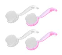 Générique Brosses à Design Simple avec en Plastique Lot de 4 Prise Confortable, Protège la Peau pour Nettoyage des Mains et Pieds en Salle de Bain