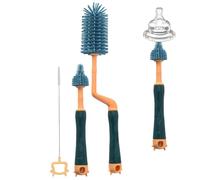 Générique Brouste de nettoyage de biberon Génés Matériau de haute qualité] Bouteille de tête rotative à 360 degrés Brosse propre à tête amovible, bouteille d'eau pour nourrisson