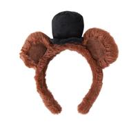 Générique Brown Bear Ears Headband,Brown Face Makeup Headwear - Bear Ears Plush Headbands,for Halloween Cosplay Party Carnival Convention Performance Dress Up