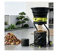 Générique Broyeur De Feuilles Électrique sur roulettes 2500W pour Jardin | Broyeur De Déchets Verts Facile À Utiliser Et Déplacer,appareil De Jardinage Pour Compostage Domestique(Powercordx 60m)
