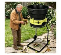 Générique Broyeur De Feuilles Et Déchets Végétaux Électrique Professionnel | Broyage Ajustable Pour Compost,équipement D’entretien De Jardin Rapport De Réduction De 17:1(Powercordx 20m)