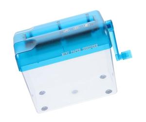 Générique Broyeur Papier Manuel Petit Style Élégant pour Usage Quotidien À L'École Et Au Bureau avec Bac Transparent