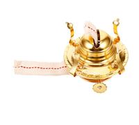 Générique Brûleur de Lampe à Pétrole Rétro en Fer et Laiton Régulateur Professionnel, Socle Métallique, Compatible Mèche 20,5mm et Bouteille D'huile 41,5mm