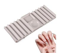 Générique Brush Holder, Non Slip Space Saving Double Head Painting Brush Organizer Tray Feature, Stable Manicure Tool Storage Stand for Women Beginners Technicians Art Lover Home Salon Daily