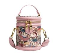 Générique Bucket Bag Purse Small Retro Bear Adjustable - PU Leather Pouch