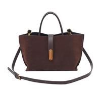 Générique Bucket Bags for Women Vintage Crossbody Bag Faux Leather Top Handle Tote Bag Perfect for Everyday Use and Special Occasions (Coffee-B)