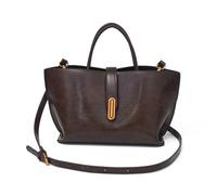 Générique Bucket Bags for Women Vintage Crossbody Bag Faux Leather Top Handle Tote Bag Perfect for Everyday Use and Special Occasions (Coffee-A)