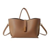 Générique Bucket Bags for Women Vintage Crossbody Bag Faux Leather Top Handle Tote Bag Perfect for Everyday Use and Special Occasions (Brown-C)