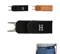 Générique Buckleless Metal Hook Elastic Belt, Tactical Metal Hook Elastic Belt, for Carrying Work and Everyday Gear, Unisex (Black)