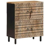 Générique Buffet 60x33,5x75 cm Bois de manguier Brut Massif,Armoires & Meubles de Rangement,Fixations & Meubles de Rangement multimédia-4018654