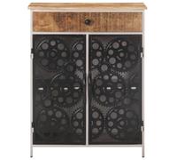 Générique Buffet 60x35x75 cm Bois de manguier Brut et Fer,Meubles,Armoires & Meubles de Rangement,Buffets & bahuts,Brun,22KG,323736