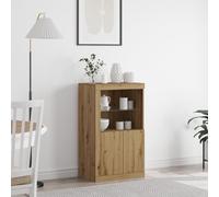 Générique Buffet avec lumières LED Chêne Artisan 60,5x37x100 cm,Casiers & armoires de Rangement,25.3KG-863016