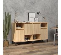 Générique Buffet Bas chêne Sonoma 60x35x70 cm Bois d'ingénierie, Armoire Rangement 4 Compartiments avec Portes réversibles, Meuble Salon étagère d'exposition pour décoration
