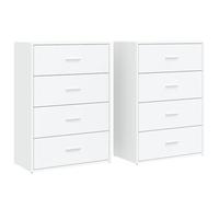 Générique Buffet Blanc 60x31x84 cm Bois d'Ingénierie | Rangement pour salon, Étagère pour télécommande, Surface facile à nettoyer, Nécessite fixation murale