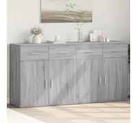 Générique Buffet de Rangement Sonoma Gris 79 cm, Meuble Bas en Bois d'ingénierie avec Espace de Rangement pour Magazines et télécommandes, Armoire Basse 80 cm Hauteur