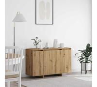 Générique Buffet Design Contemporain Bois d'ingénierie rectangulaire 120 x 41 x 75 cm, Meuble de Rangement Moderne avec Portes et Trois étagères pour Salon ou Salle à Manger