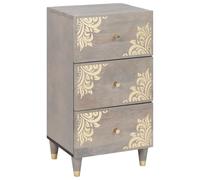 Générique Buffet Gris et Or 40 x 33.5 x 75 cm Bois de manguier Massif,Meubles,Armoires & Meubles de Rangement,Fixations & Meubles de Rangement multimédia-4018795