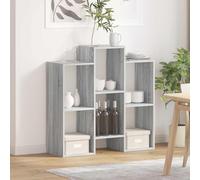 Générique Buffet Gris Sonoma 90 x 30 x 90 cm, Bibliothèque Salon Moderne en Bois d'Ingénierie avec Étagères Intégrées, Meuble de Rangement Spacieux pour Livres et Déco