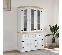 Générique Buffet Haut Corona Blanc 112x43x196 cm Bois Massif pin Mexicain,Meubles,Armoires & Meubles de Rangement,Buffets & bahuts,Blanc,54.4KG,355086