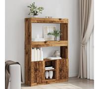 Générique Buffet Haut Vieux Bois 92x33x140 cm Bois d'ingénierie Meubles Étagères Bibliothèques (Poids 37KG)