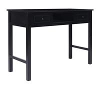 Générique Buffet Noir 108x45x76 cm Bois de Paulownia Massif,Meubles, Meubles de Bureau, Bureaux, Noir (Poids 13.05KG)