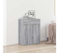 Générique Buffet Sonoma Gris 60x30x75 cm, Armoire de Rangement avec tiroir en Bois d'ingénierie, Meuble de Salon avec 2 Portes et étagères, Meuble Bas à Poser pour Salon, Salle à Manger