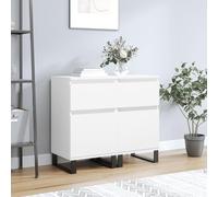 Générique Buffets 2 pcs Blanc 40x35x70 cm Bois d’ingénierie,Armoires & Meubles de Rangement,Buffets & bahuts-831165