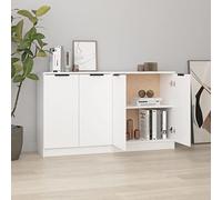 Générique Buffets 2 pcs Blanc 60x30x70 cm Bois d'ingénierie,Meubles, Armoires & Meubles de Rangement, Buffets & bahuts, Blanc (Poids 34.44KG)