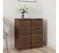 Générique Buffets 2 pcs chêne Marron 30x30x70 cm Bois d'ingénierie,Armoires & Meubles de Rangement,Buffets & bahuts-817017