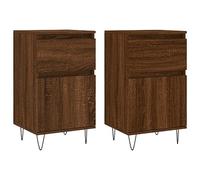 Générique Buffets 2 pcs chêne Marron 40x35x70 cm Bois d'ingénierie,Meubles,Armoires & Meubles de Rangement,Buffets & bahuts,Brun,26.25KG,831163