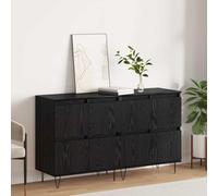 Générique Buffets 2 pcs Chêne Noir 120 x 35 x 70 cm Bois d'ingénierie,Meubles,Armoires & Meubles de Rangement,Buffets & bahuts-3394535