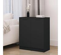 Générique Buffets 2 pcs Noir 30x30x70 cm Bois d'ingénierie,Armoires & Meubles de Rangement,Buffets & bahuts-811136