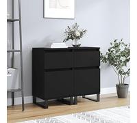 Générique Buffets 2 pcs Noir 40x35x70 cm Bois d’ingénierie,Armoires & Meubles de Rangement,Buffets & bahuts-831167