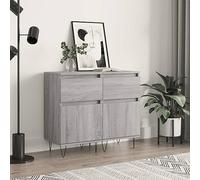 Générique Buffets 2 pcs Sonoma Gris 40x35x70 cm Bois d'ingénierie,Armoires & Meubles de Rangement,Buffets & bahuts-831161