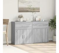 Générique Buffets 2 pcs Sonoma Gris 60x31x70 cm Bois d'ingénierie,Armoires & Meubles de Rangement,Buffets & bahuts-3276551
