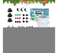 Générique Build a Snow Man Kit - DIY Christmas Clay Craft Set, Educational Modeling Toy for Kids, Fun Winter Activity for Parties, Classrooms, and Family Celebrations, Safe Soft Clay Creative Play
