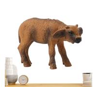 Générique Bull Farm Animal Figurine - 5.12 inches Miniature Bull Statue Toy for Collecting, Cake Toppers, Classroom Exhibits, Play, Educational Decorative Animal Model for Children Adults