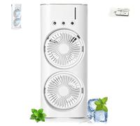 Générique Bullseyeair Portable Double Fan, 3 In 1 Getbullseyeair Fan, Portable Double-Ended Spray Fans, With 3 Speed, 600ml Water Tank, For Home, Office (Charging 1800mAh)