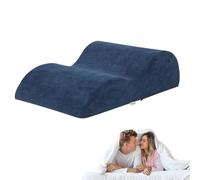 Générique Bumpy Cuddles Pillow, 45° Angle Deep Position Support,Couples Pillow for Intimacy,Multi Position Comfort Memory Foam Wedge Pillows, Keeps You Perfectly Positioned (Navy Blue)