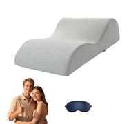 Générique Bumpy Cuddles Pillow - 45° Angle Memory Foam Wedge Pillow, Couples Pillows for Intimacy, Ergonomic Posture & Multi Position Comfort, Waterproof Removable Cover (Grey)