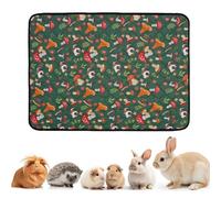 Générique Bunny Cage Mat, Washable Floor Pad, 11.81x11.81in Small Animal Bedding, Reusable Urine Protector, Soft Comfortable Material for Daily Rest, Sleep, Indoor Outdoor Use, Yard, Garden
