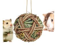 Générique Bunny Chew Grass Balls - Hamster Teeth Grinding, Small Animal Molar Toys, Spheres | Timothy Foraging Treats Chinchilla Teething Globules for Pet Parents Lovers Keepers Home Living Room