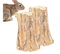 Générique Bunny Chew Toys, 2X Natural Papaya Wood Stick, 5x3cm Versatile Healthy Teeth Grinding Toys Chewing Delight Ensured Plum-Infused Natural Papaya Pet Teeth Care Supplies for Chinchilla Hamster