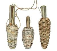 Générique Bunny Chew Toys - Natural Grass Silk Rabbit Teeth Chew | Edible Bite Resistant Pet Toys for Teeth Grinding, Chinchilla Guinea Pig Hamster Squirrel, Durable Radish Rope Design